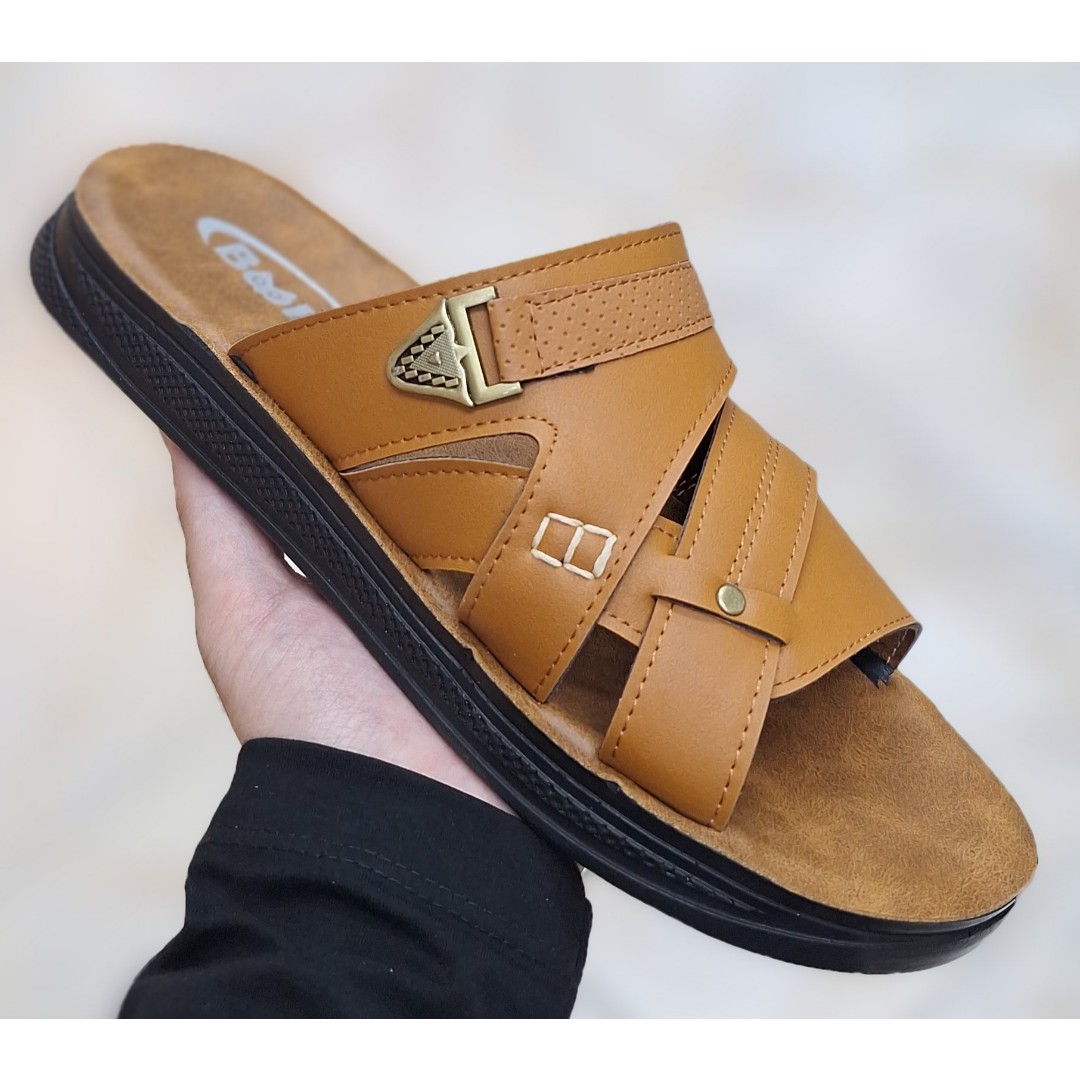 صندل مردانه مدل هامون عسلی