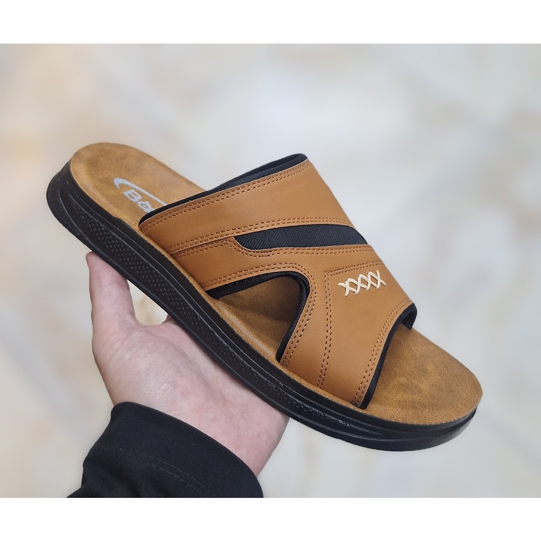 صندل مردانه مدل کاوه عسلی بوف