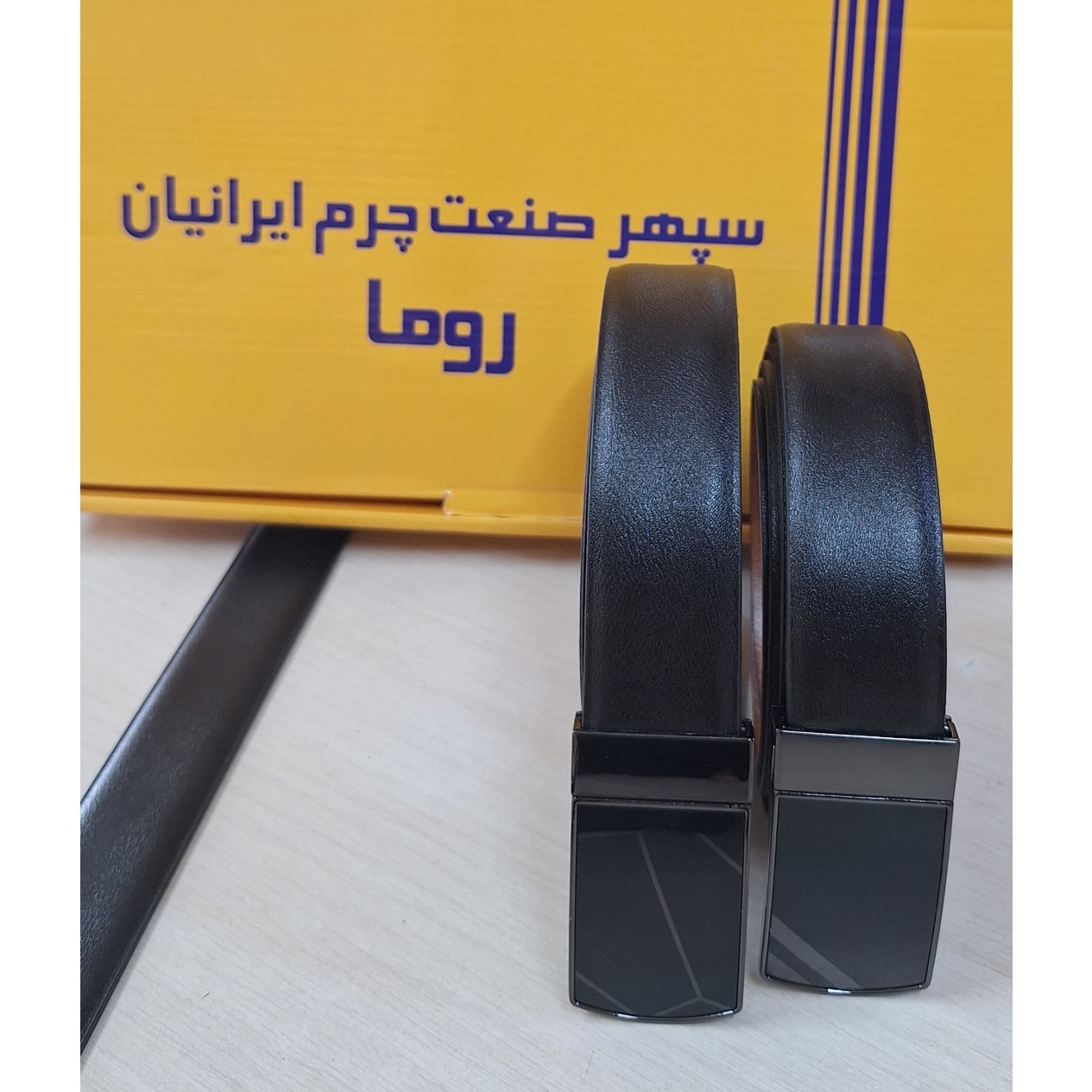 کمربند مردانه چرم صنعتی روما